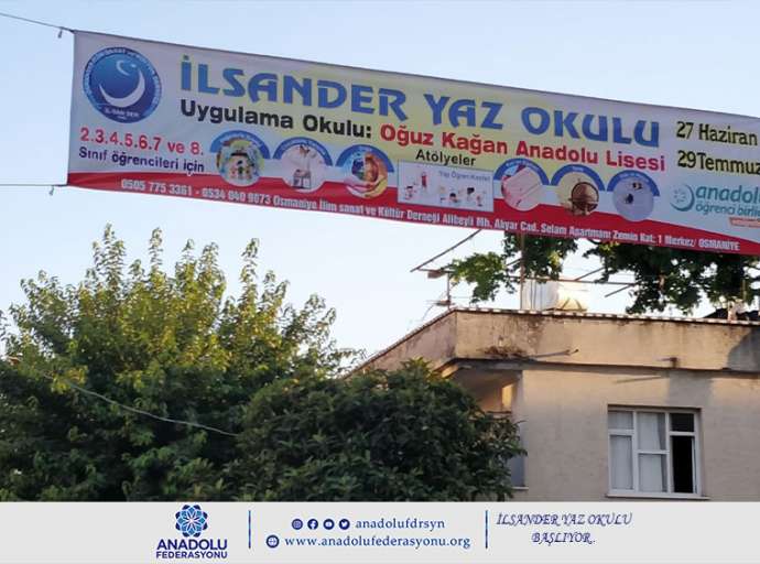 İLSANDER YAZ OKULU BAŞLIYOR..