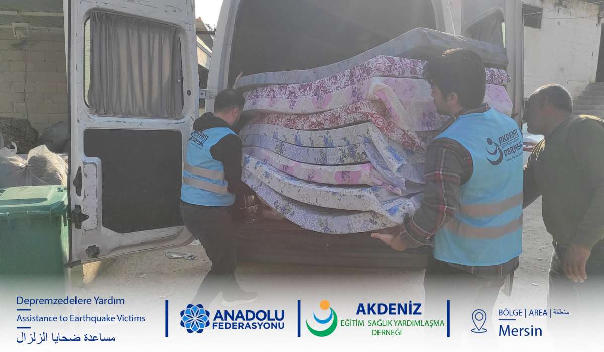 Akdeniz Derneğinden Mersin’e Gelen Depremzedelere Yardım Yapıldı