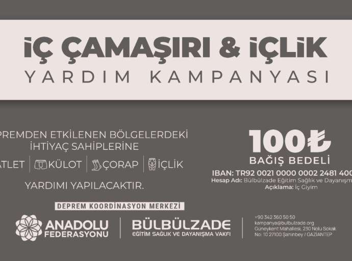 İç Çamaşırı & İçlik Yardım Kampanyası