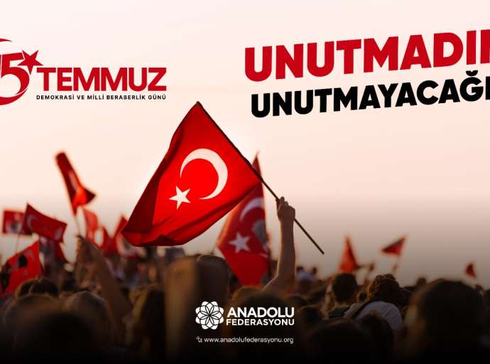 15 Temmuz Milli Birlik ve Demokrasi Günü Kutlu Olsun